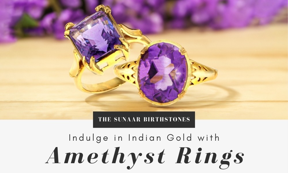 Amethyst Gold Rings | Indian Gold | 22ct gold