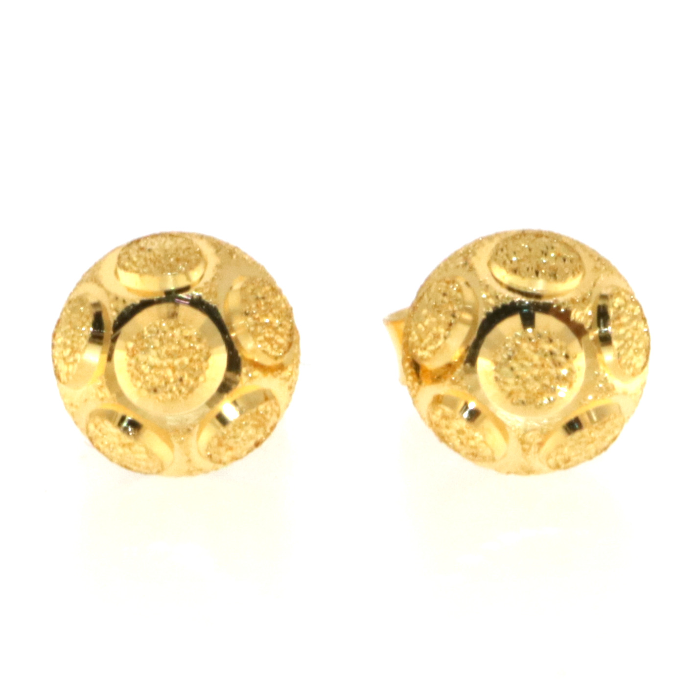 22ct Real Gold Asian/Indian/Pakistani Style Stud Earrings