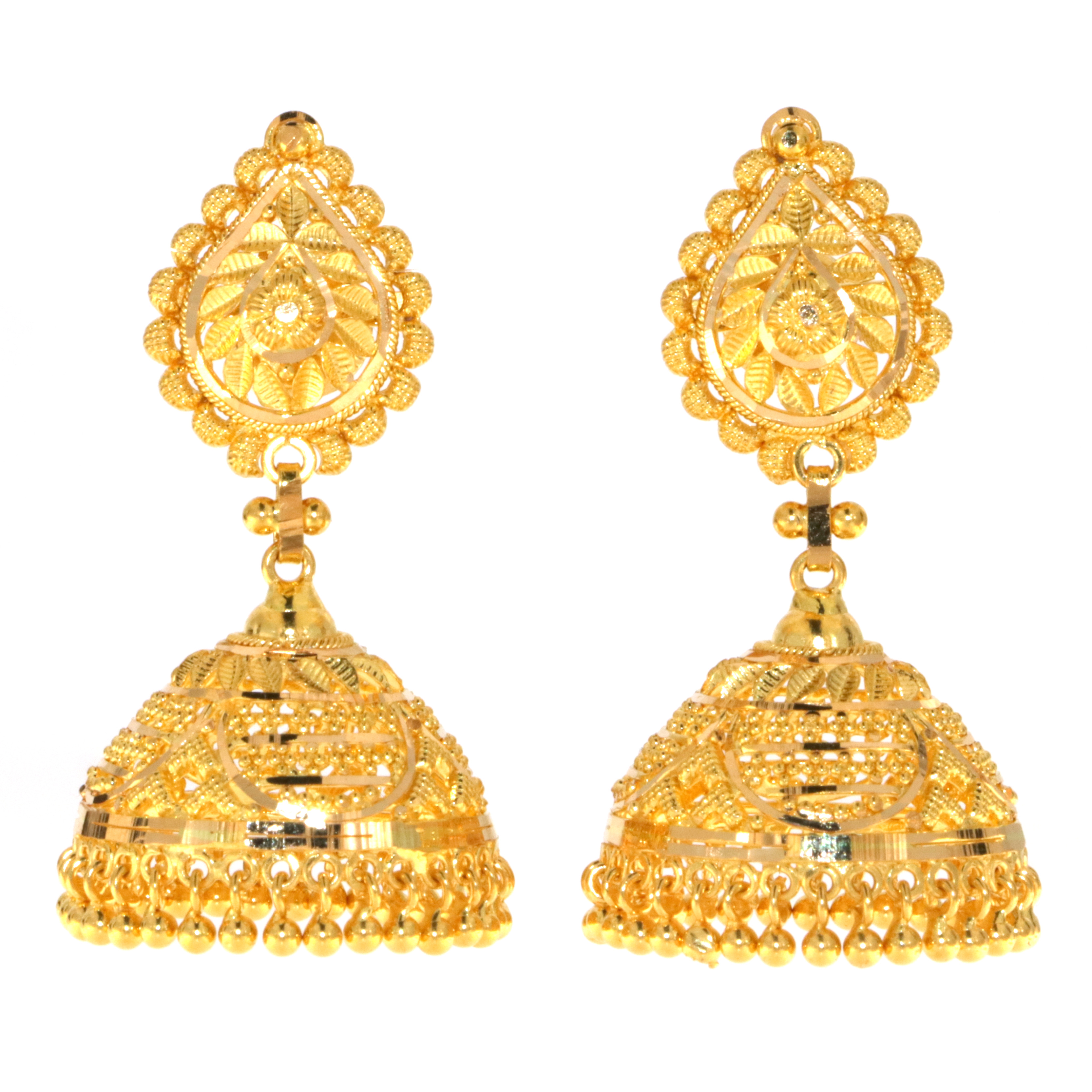 22ct Real Gold Asian/Indian/Pakistani Style Earrings Jhumkay