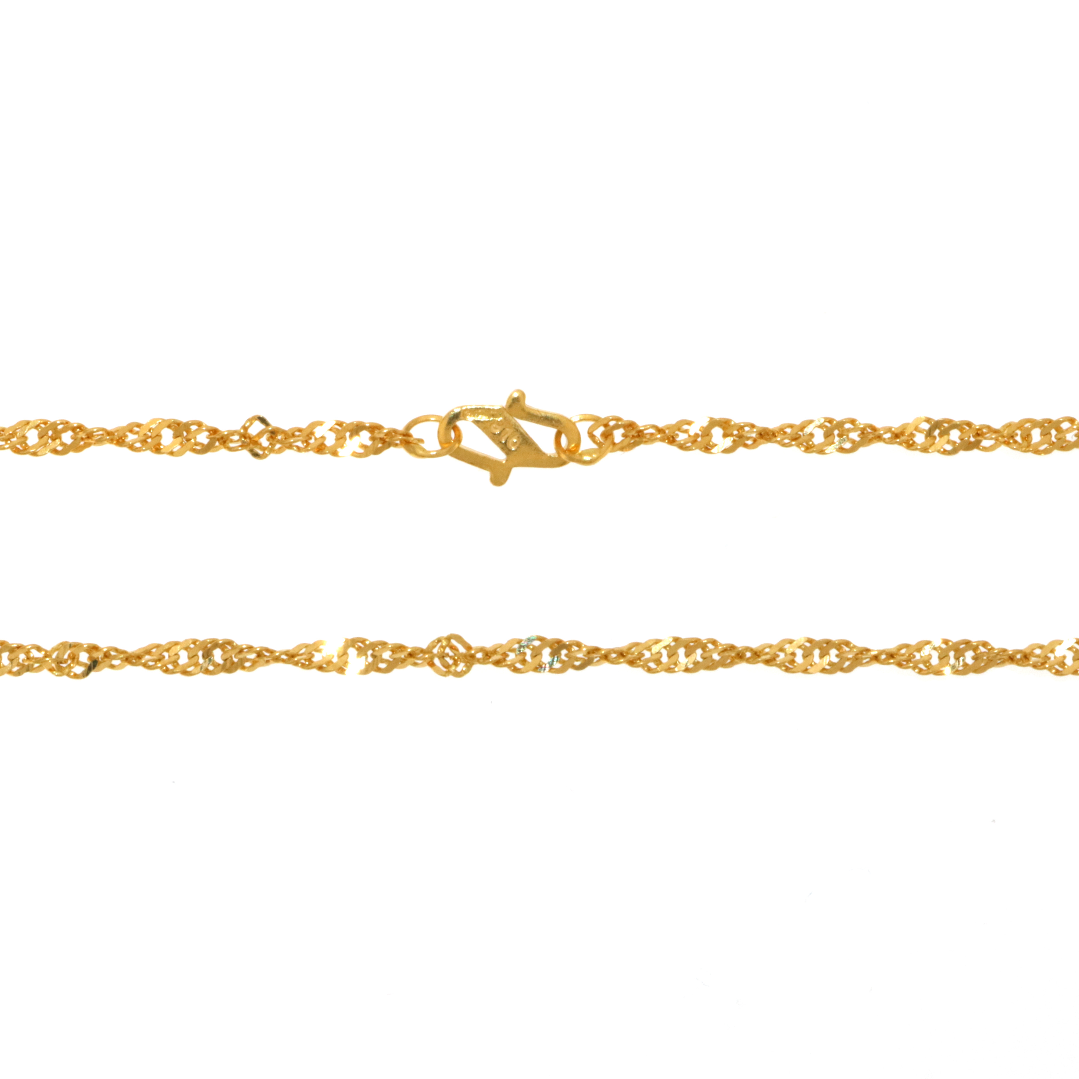22ct Real Gold Asian/Indian/Pakistani Style Ripple Chain