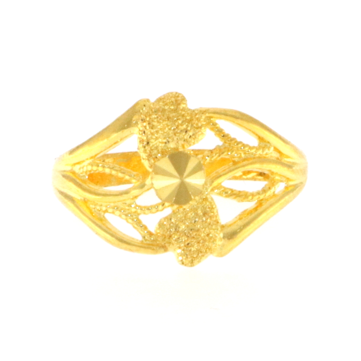 22ct Gold Ladies Hearts Ring