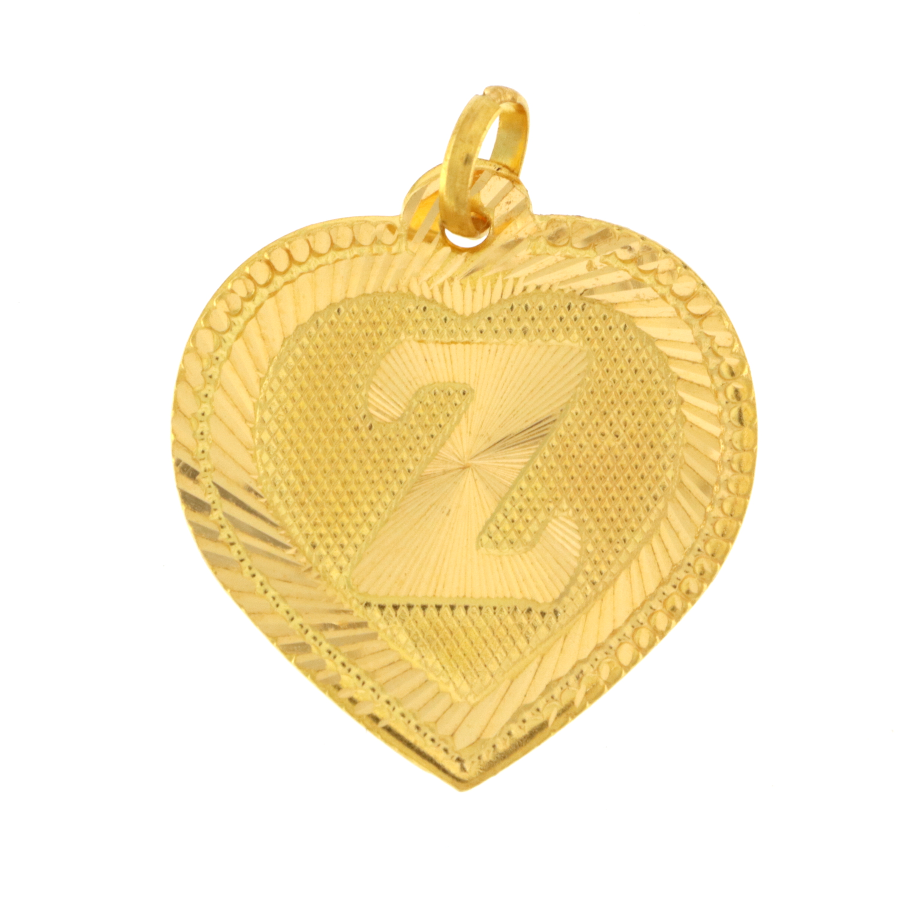 22ct Gold Heart 'Z' Pendant