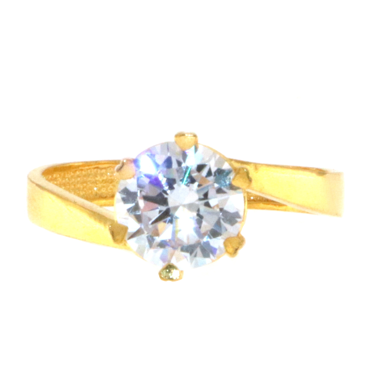22carat Gold Hearts Solitaire Ring
