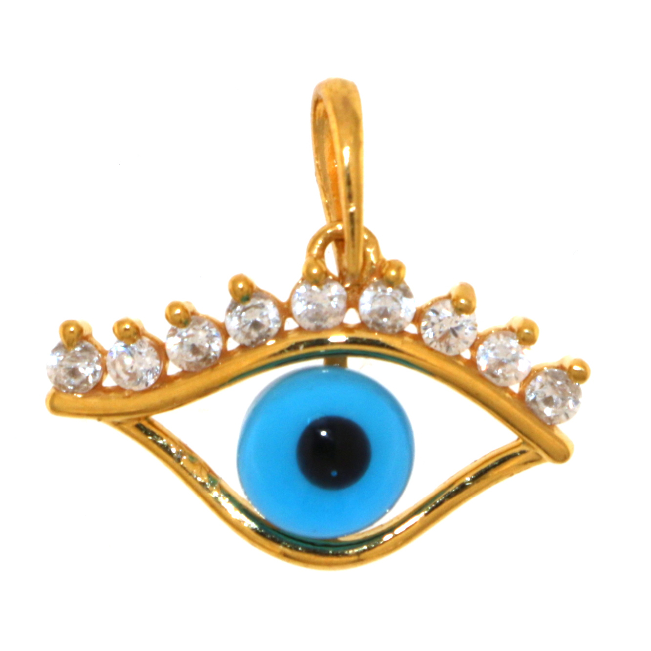 22ct Gold Evil Eye Pendant