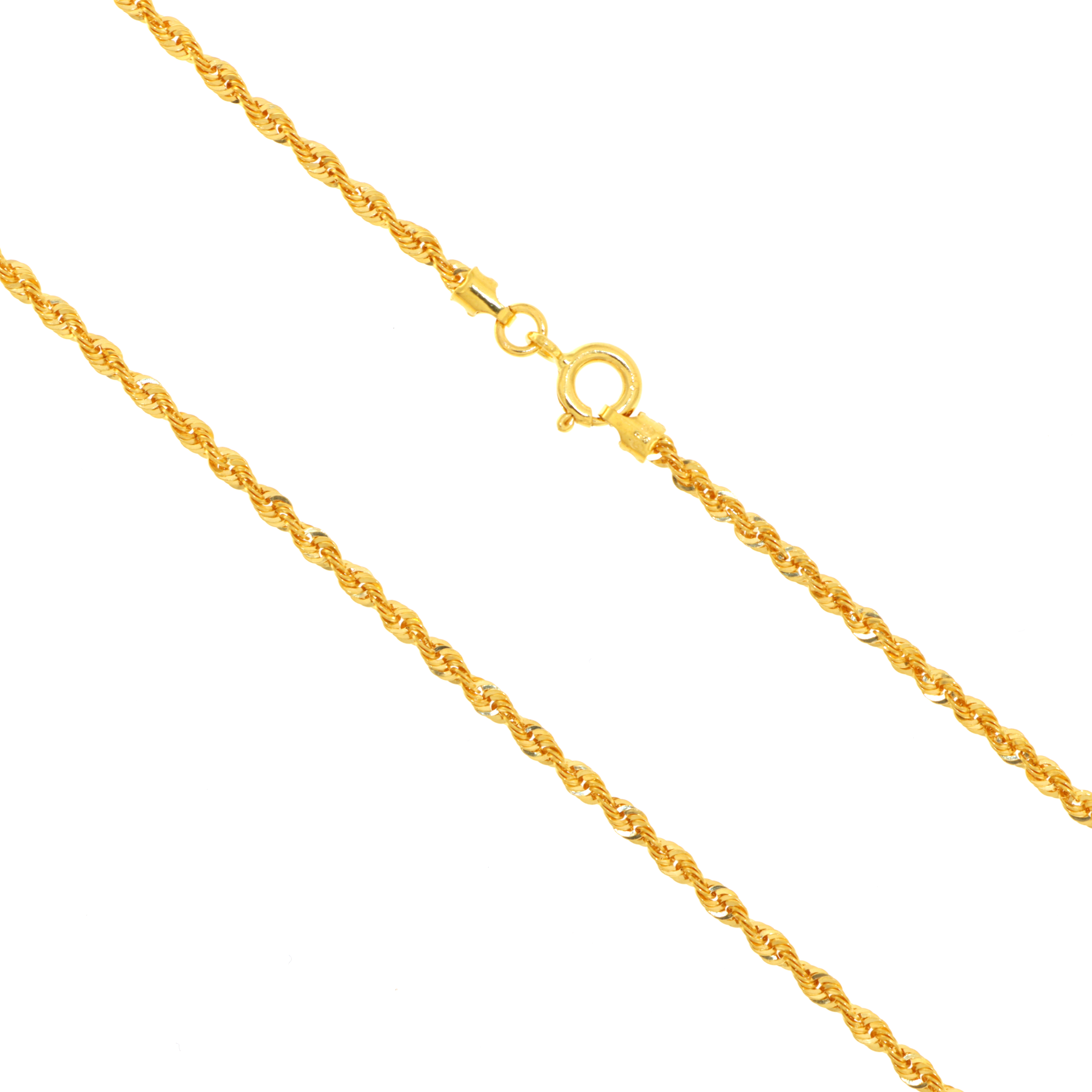 22carat Gold Hollow Rope Chain