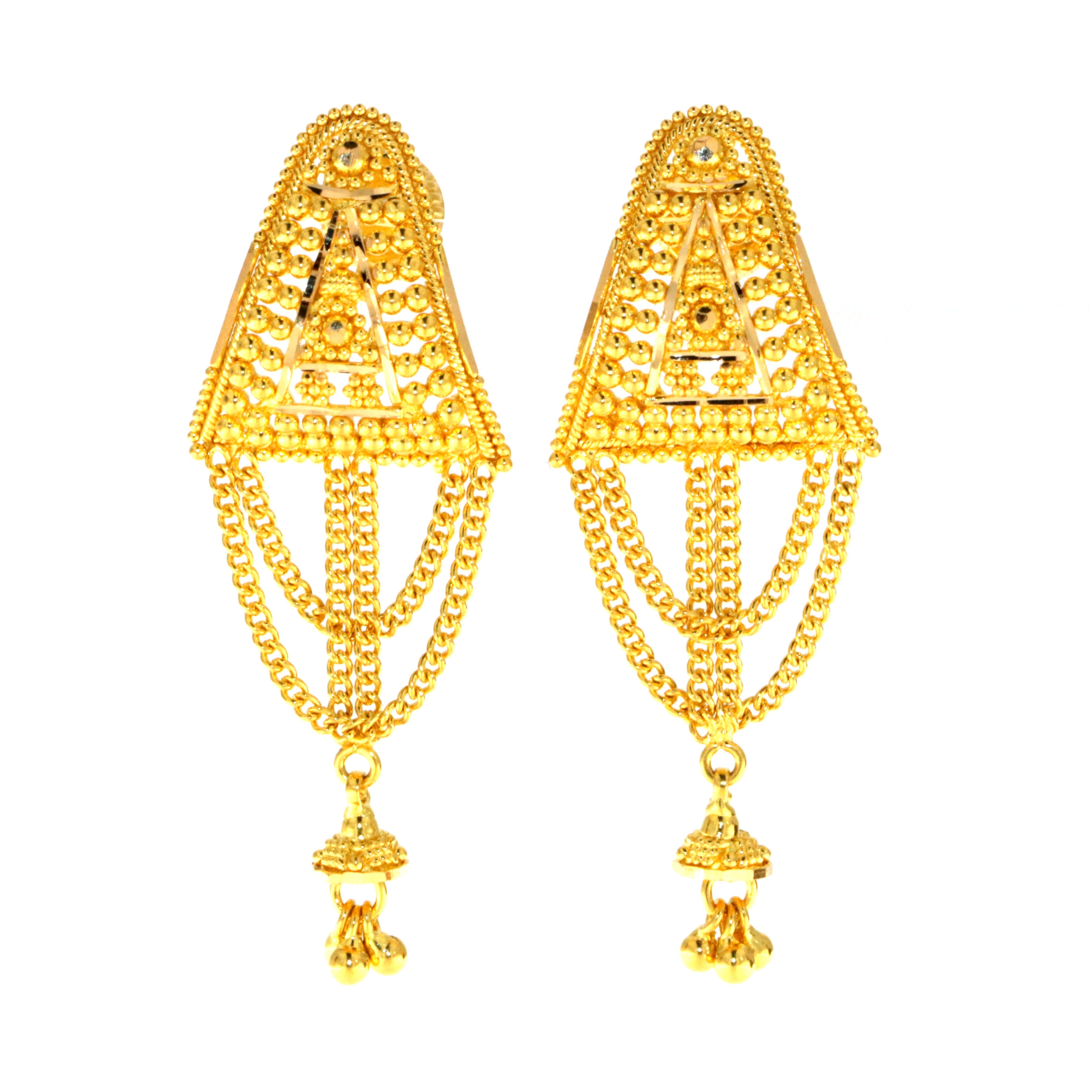 22ct Indian/Asian Gold Filigree Earrings Jhumkay | Earrings | Indian ...