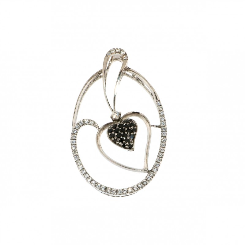 Cubic Zirconia Heart Pendant (Pre-Owned)