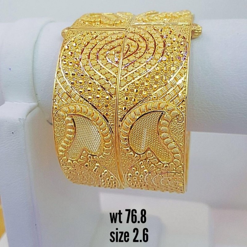 22ct Real Gold Asian/Indian/Pakistani Style Filigree Openable Karas-Bangles