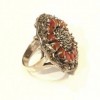 925 Sterling Silver Ruby Sunflower Ring