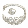 925 Sterling Silver Bangle and Ring Set