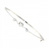 925 Sterling Silver Heart Bangle (Openable)