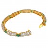 22ct Real Gold Asian/Indian/Pakistani Style Emerald Kara-Bangle ROYAL COLLECTION (Single)