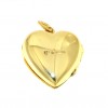 English Yellow Engraved Heart Locket/Pendant (Pre-Owned)