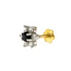 18ct Gold Diamond & Sapphire Flower Nose Pin