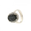 925 Sterling Silver Unique Alaisallah Ring with Black Onyx