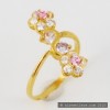 22ct Real Gold Asian/Indian/Pakistani Style Double Flower Ring