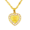 22ct Real Gold Asian/Indian/Pakistani Style 'X' Heart Pendant