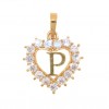 22ct Real Gold Asian/Indian/Pakistani Style Heart 'P' Pendant