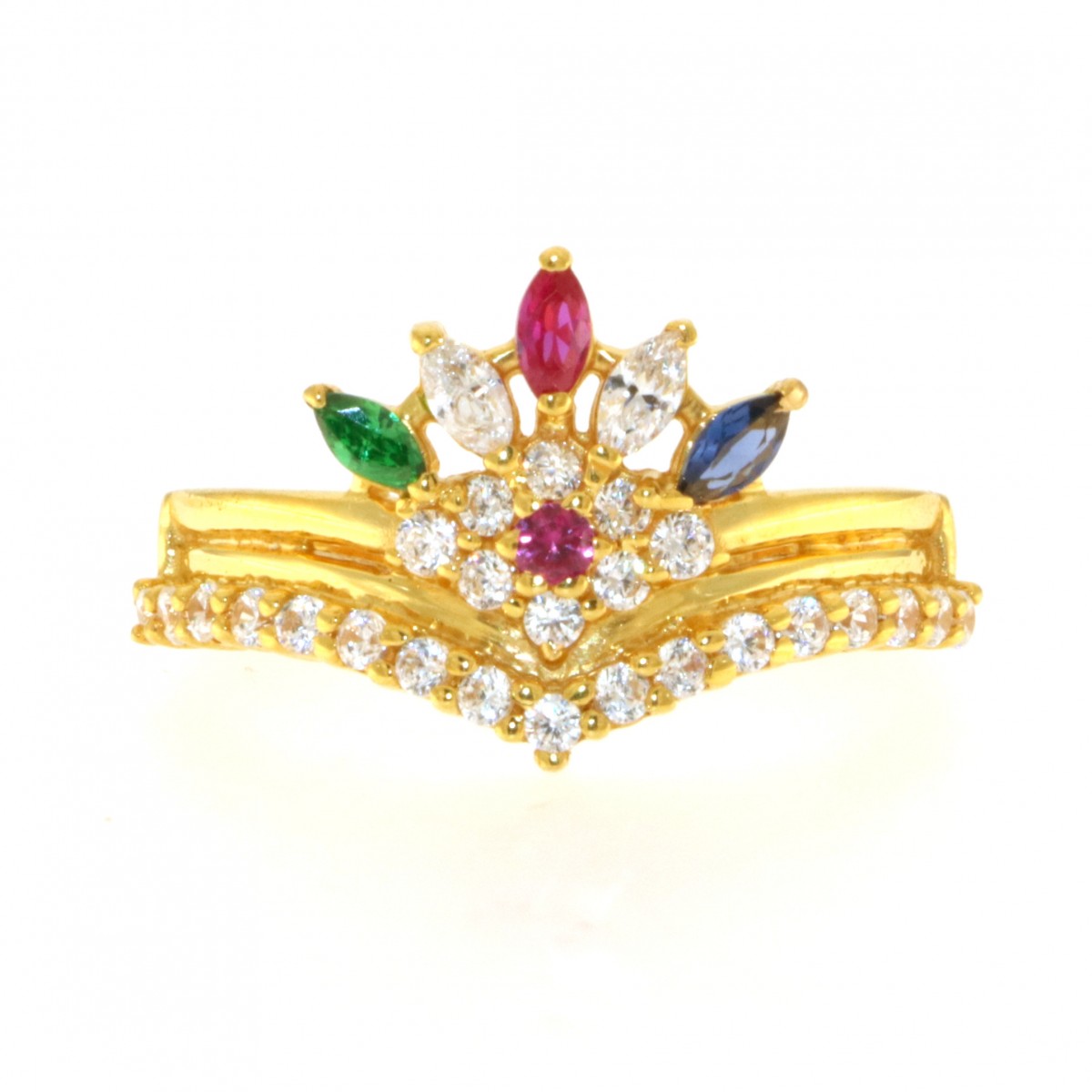 22ct Real Gold Asian/Indian/Pakistani Style Crown Ring
