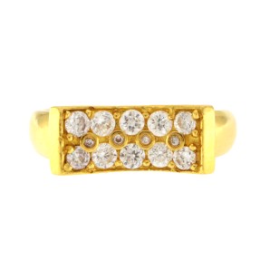 22ct Real Gold Asian/Indian/Pakistani Style Floating Stones Ring