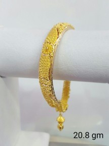 22ct Real Gold Asian/Indian/Pakistani Style Half Bangle Half Bracelet (Single)