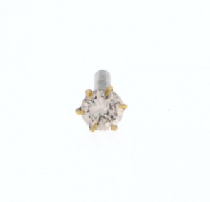 18ct White Gold Diamond Nose Pin