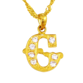 22ct Real Gold Asian/Indian/Pakistani Style 'G' Pendant