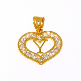22ct Real Gold Asian/Indian/Pakistani Style 'Y' Pendant