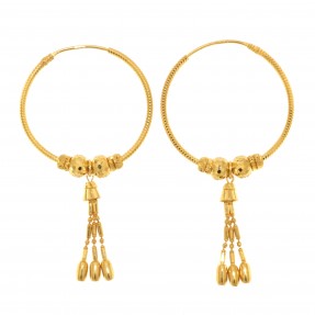 22ct Real Gold Asian/Indian/Pakistani Style Small Hoop Earrings