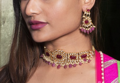 Indian/Asian Kundan Necklace Set