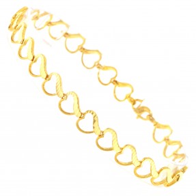 22ct Real Gold Asian/Indian/Pakistani Style Heart Bracelet