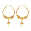 22ct Gold Small Hoop Jhumkay Earrings