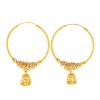 22carat Gold Large Hoop Jhumkay Earrings