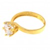 22carat Gold Hearts Solitaire Ring