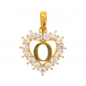 22ct Gold Heart 'O' Pendant