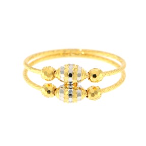 22carat Two Colour Gold Ladies Ring