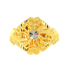 22ct Two Colour Gold Ladies Ring