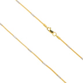 22ct Two Colour Gold Franco Chain