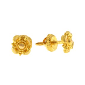 22carat Gold Filigree Earrings Studs