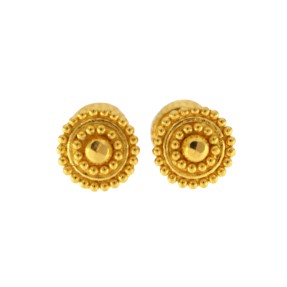22carat Gold Stud Filigree Earrings