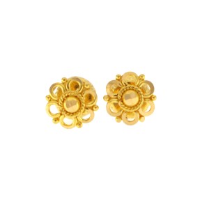 22ct Gold Stud Flower Earrings