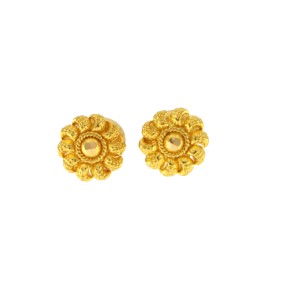 22ct Ladies Gold Filigree Stud Earrings