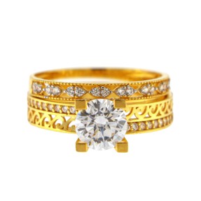22ct Gold Wedding Ring Set