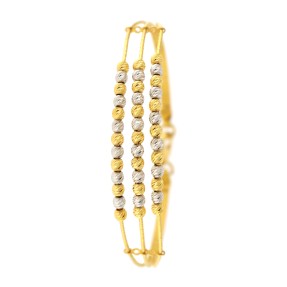 22ct Two Colour Gold Bangle (Openable)