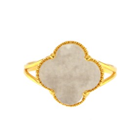 22ct Gold Clover Ladies Ring