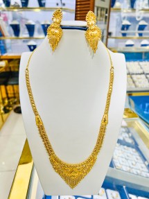 22ct Gold Rani Haar/Necklace Set | Length 11 Inches Adjustable