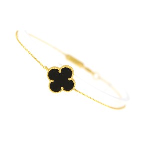 22ct Gold Black Clover Leaf Bracelet | 2.81g