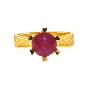 22carat Gold Hearts Ruby Ring