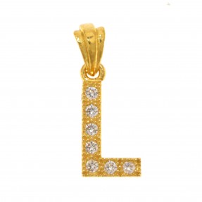 22ct Gold 'L' Pendant