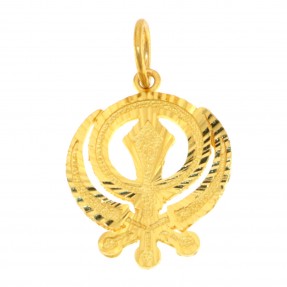 22ct Gold Khanda Pendant